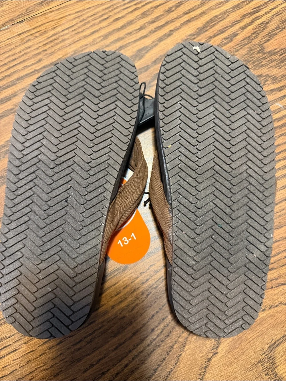 wonder nation Brown and Dark Brown Boys Flip Flop Sandals